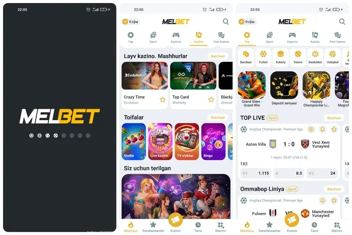 Android uchun Melbet yuklab olish